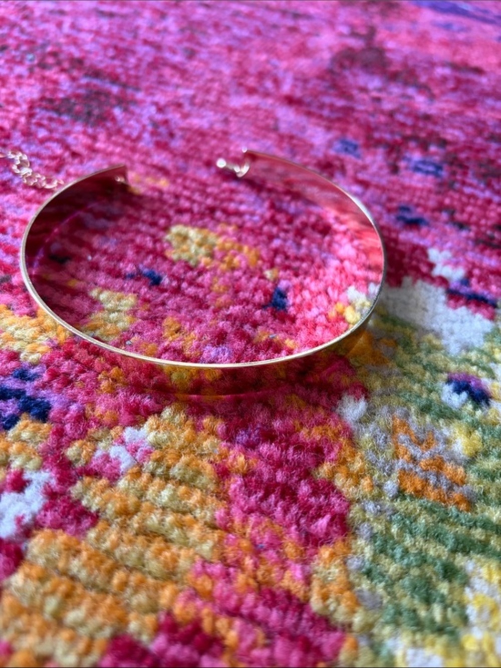 Minimal Gold Metal Choker Necklace